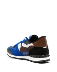 Chaussures de sport camouflage bleu marine Valentino Garavani