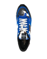 Chaussures de sport camouflage bleu marine Valentino Garavani