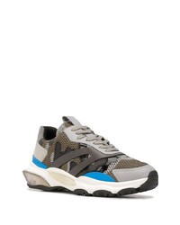 Chaussures de sport camouflage grises Valentino Garavani