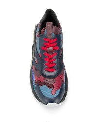 Chaussures de sport camouflage multicolores Valentino
