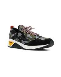 Chaussures de sport camouflage noires Diesel