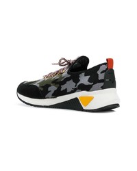 Chaussures de sport camouflage noires Diesel