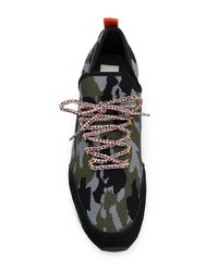 Chaussures de sport camouflage noires Diesel