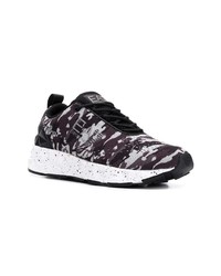 Chaussures de sport camouflage noires Ea7 Emporio Armani