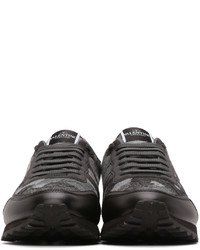 Chaussures de sport camouflage noires Valentino Garavani