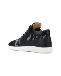 Chaussures de sport camouflage noires Giuseppe Zanotti Design