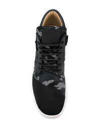 Chaussures de sport camouflage noires Giuseppe Zanotti Design