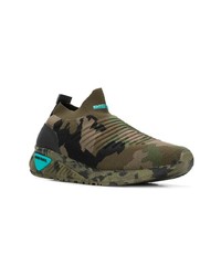 Chaussures de sport camouflage olive Diesel