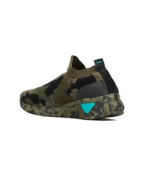 Chaussures de sport camouflage olive Diesel