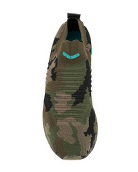 Chaussures de sport camouflage olive Diesel