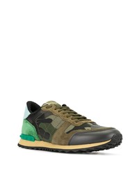 Chaussures de sport camouflage olive Valentino