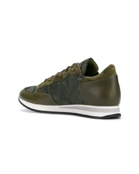 Chaussures de sport camouflage olive Philippe Model