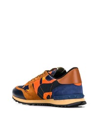 Chaussures de sport camouflage orange Valentino Garavani