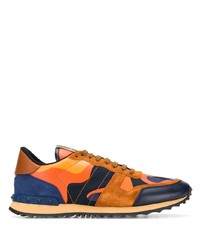 Chaussures de sport camouflage orange Valentino Garavani