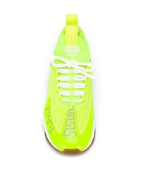 Chaussures de sport chartreuses Versace