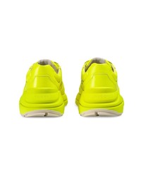Chaussures de sport chartreuses Gucci