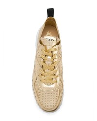 Chaussures de sport dorées Tod's