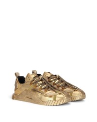 Chaussures de sport dorées Dolce & Gabbana