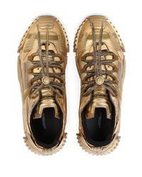 Chaussures de sport dorées Dolce & Gabbana
