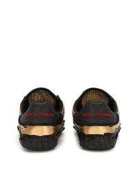 Chaussures de sport dorées Dolce & Gabbana