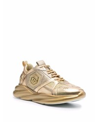 Chaussures de sport dorées Philipp Plein