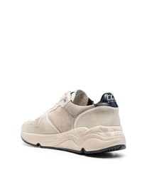 Chaussures de sport en cuir beiges Golden Goose