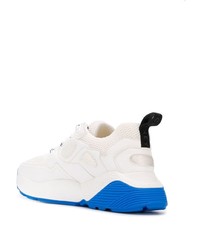 Chaussures de sport en cuir blanc et bleu Stella McCartney