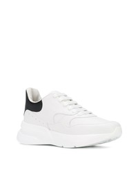 Chaussures de sport en cuir blanches et noires Alexander McQueen
