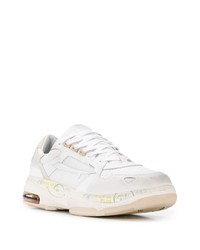 Chaussures de sport en cuir blanches White Premiata