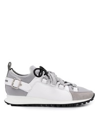 Chaussures de sport en cuir blanches DSQUARED2