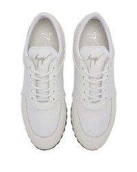 Chaussures de sport en cuir blanches Giuseppe Zanotti