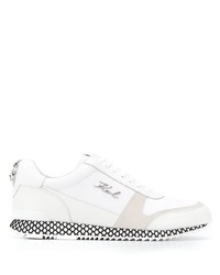 Chaussures de sport en cuir blanches Karl Lagerfeld