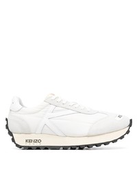 Chaussures de sport en cuir blanches Kenzo