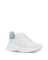 Chaussures de sport en cuir blanches Alexander McQueen