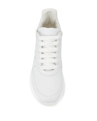 Chaussures de sport en cuir blanches Alexander McQueen