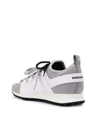 Chaussures de sport en cuir blanches DSQUARED2