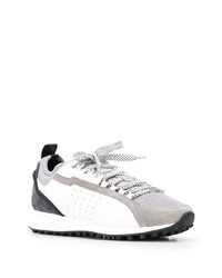 Chaussures de sport en cuir blanches DSQUARED2