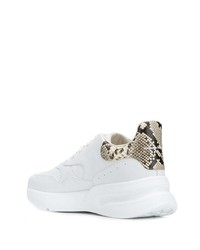 Chaussures de sport en cuir blanches Alexander McQueen