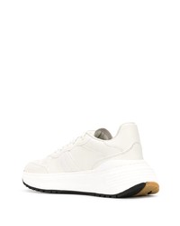 Chaussures de sport en cuir blanches Bottega Veneta