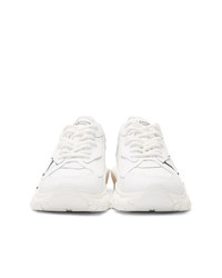 Chaussures de sport en cuir blanches Valentino
