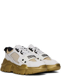 Chaussures de sport en cuir blanches VERSACE JEANS COUTURE