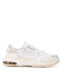 Chaussures de sport en cuir blanches White Premiata