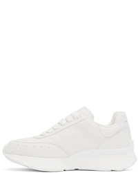 Chaussures de sport en cuir blanches Alexander McQueen