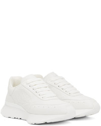 Chaussures de sport en cuir blanches Alexander McQueen