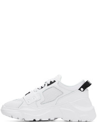 Chaussures de sport en cuir blanches VERSACE JEANS COUTURE