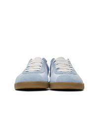 Chaussures de sport en cuir bleu clair Lanvin