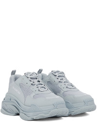 Chaussures de sport en cuir bleu clair Balenciaga