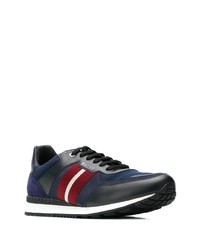 Chaussures de sport en cuir bleu marine Bally