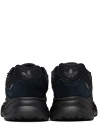 Chaussures de sport en cuir bleu marine adidas Originals