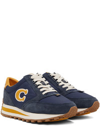 Chaussures de sport en cuir bleu marine Coach 1941